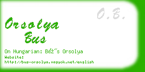 orsolya bus business card